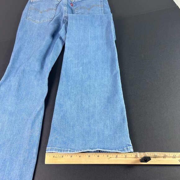 Levi's Jeans Womens 26x30* 726 Flare Mid Rise Blue Faded Distressed Denim Tag 27 - Picture 11 of 16